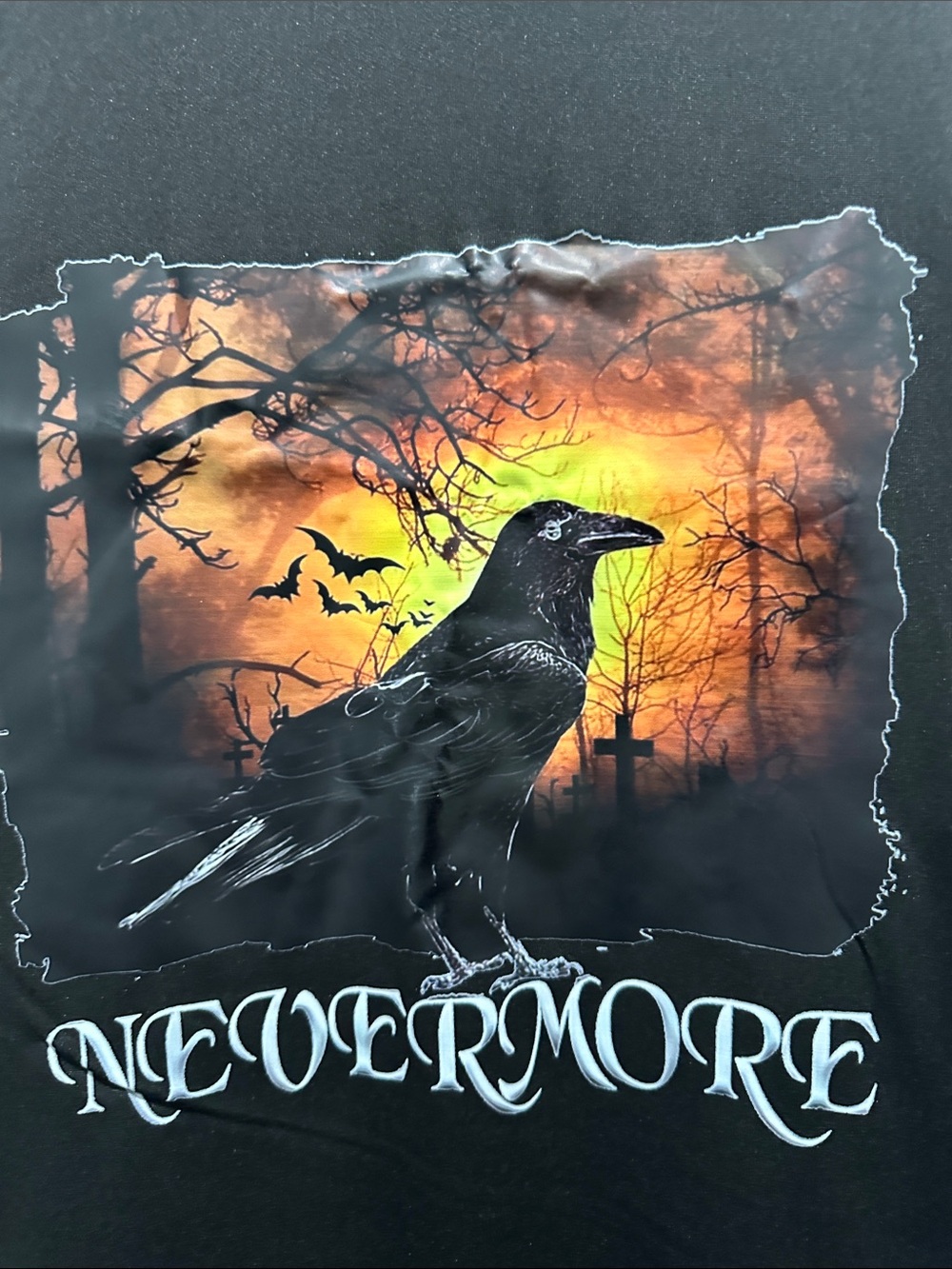 Nevermore Raven Graphic T-Shirt - Black - Picture 2 of 3